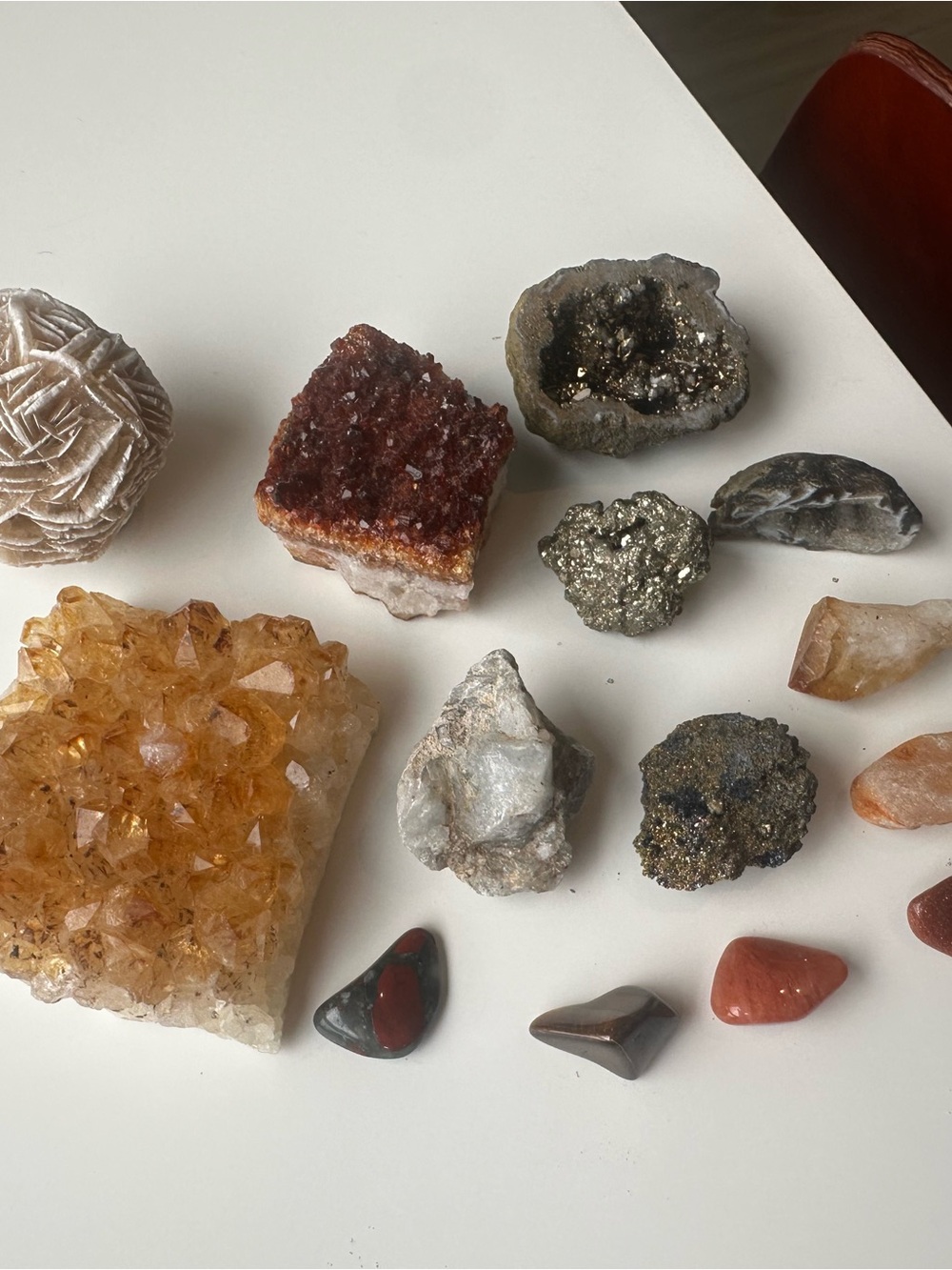 Mixed Crystal and Mineral Lot with Citrine Cluster